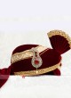 Maroon Wedding Turban For Dulha